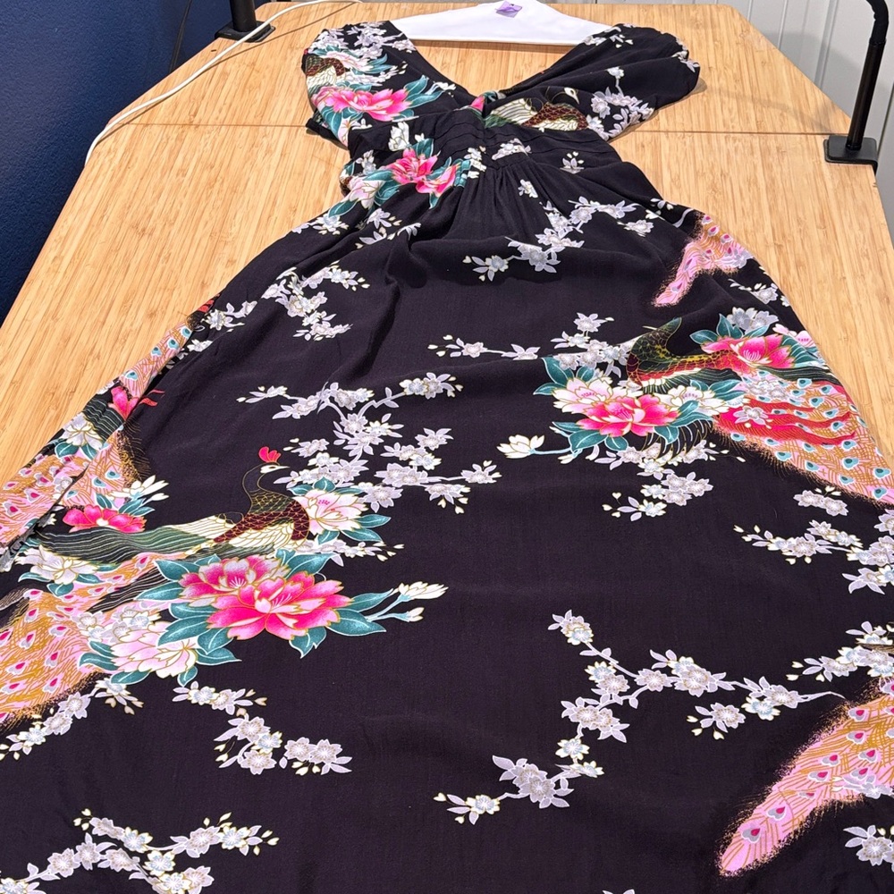 Floral Black Maxi Dress